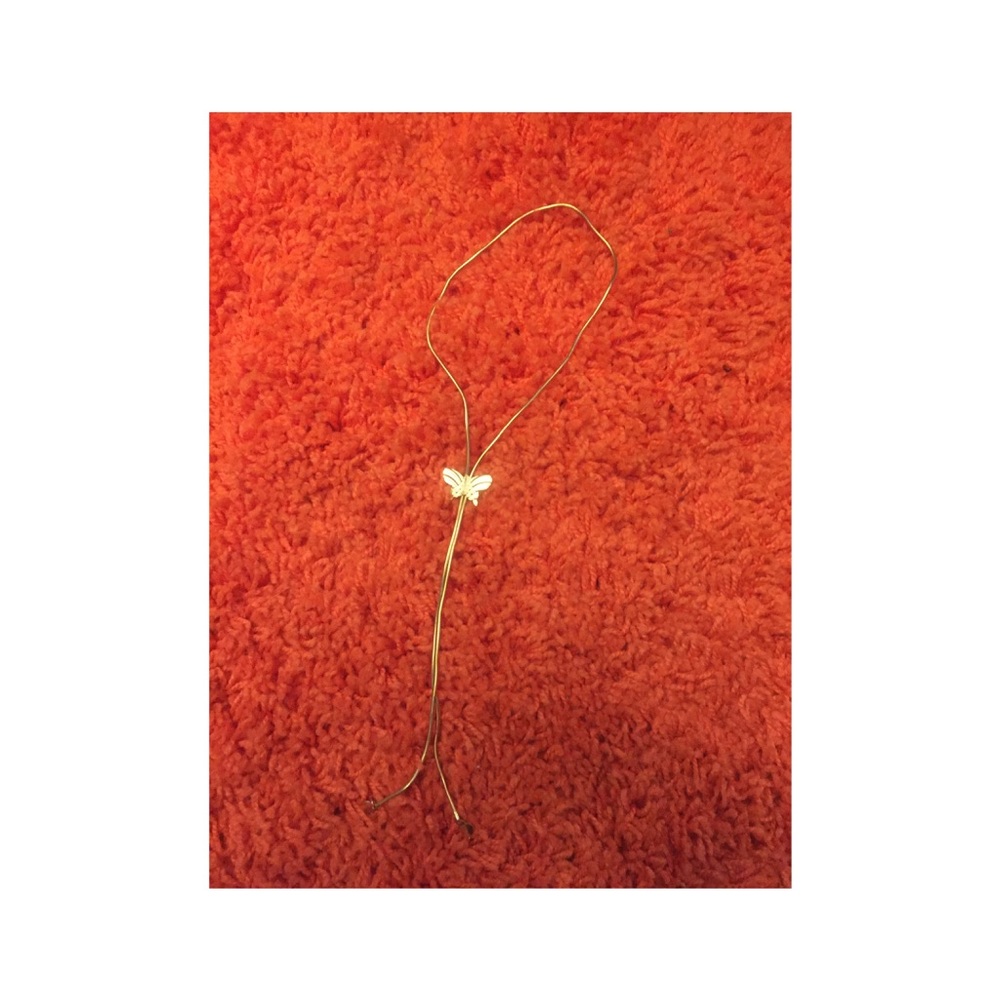 Gold butterfly bolo tie